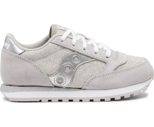 Tenis Saucony Jazz Original Niños Zapatillas Plateadas Metallic México MX-746-TA